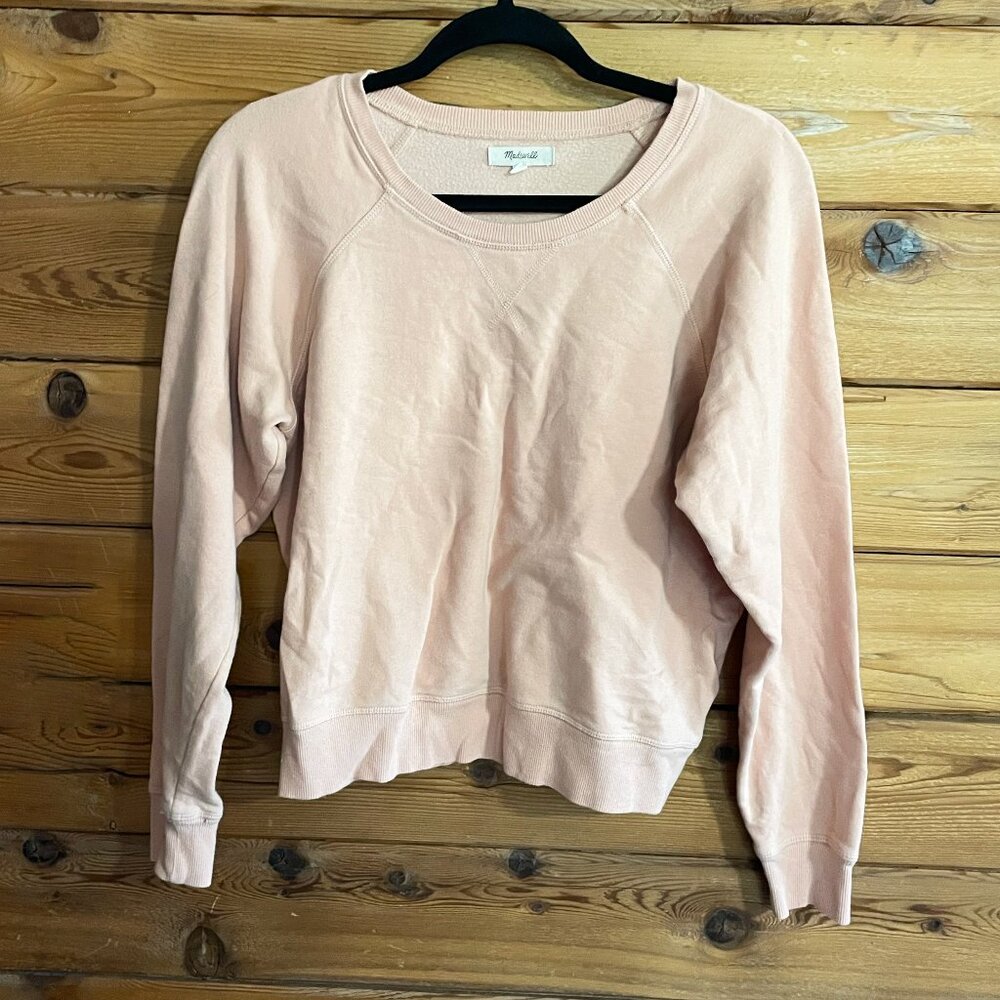 Madewell Pale Pink Crewneck Sweatshirt Size Medium